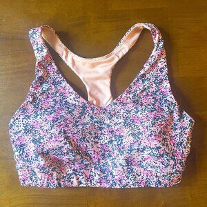 Tek Gear Work Out Sports Bra - Size S/M - Abstract Floral Pattern
